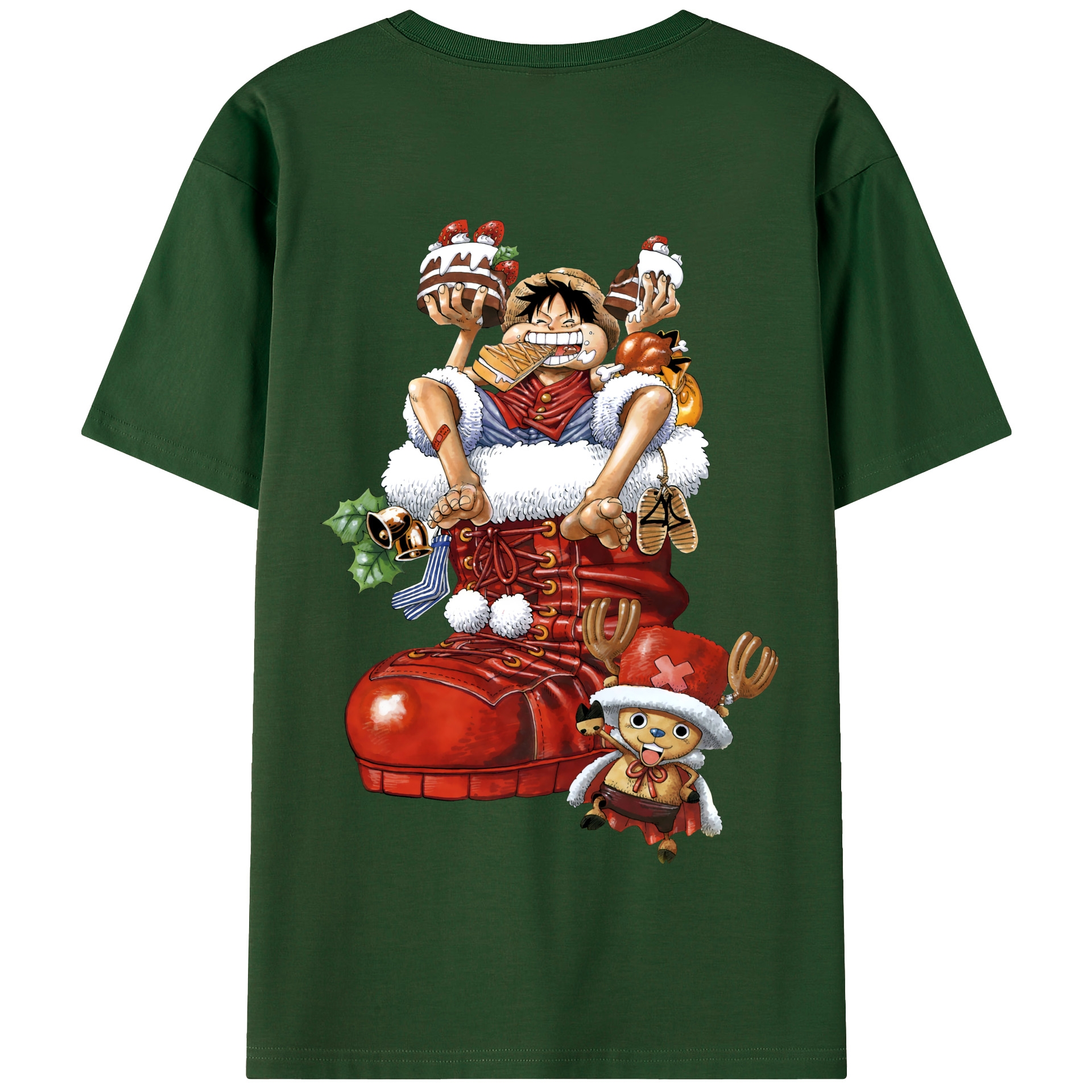 ワンピース モンキー・D・ルフィ ONE PIECE Monkey D. Luffy 綿100％半袖Tシャツ（背面プリント）